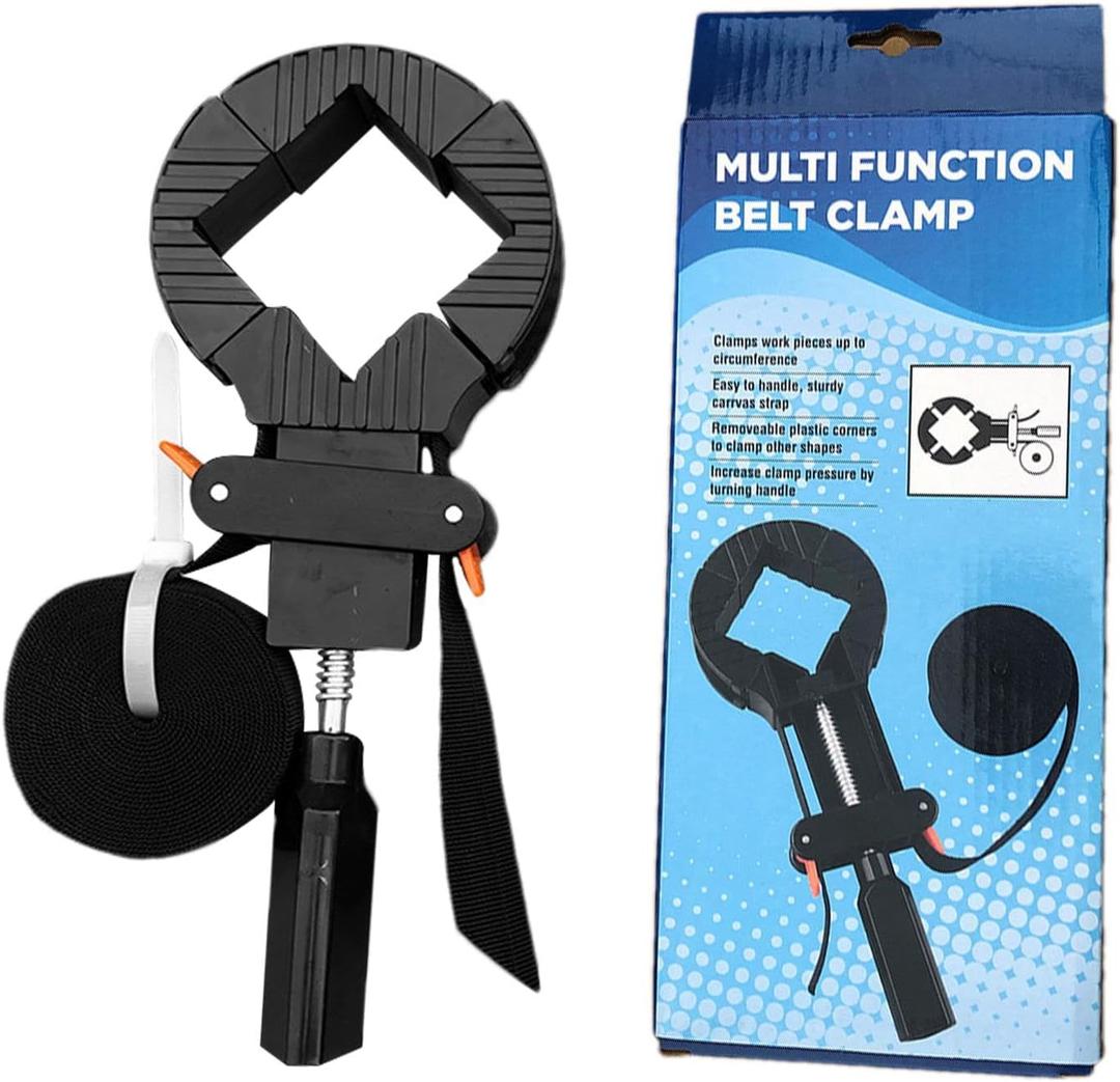 Multifunction Belt Clamp | Nylon Strap Angle Clip | Adjustable Polygon Corner Holder Clamp Multi-Function Belt Clamp Quick-Release For Woodworking