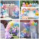 412pcs Pastel Balloon Garland Arch Kit 18 12 10 5 Inch Different Sizes Macaron Assorted Colors Balloon Latex Colorful Balloons for Baby Shower Girls Birthday Wedding Easter Rainbow Party Decoration