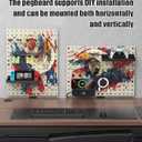 CCCEI Modular Pegboard Desk Organizer and Storage, Gaming Office Supplies Shelf Accessories with Outlets and USB, Metal Privacy Panels Peg board Deco Clamp on Table, Gifts for Men, 6FT.