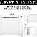 7.87ft x 13.12ft White Screen Backdrop with Stand, Portable Large Wrinkle-Resistant Collapsible Photography Background for Photo Studio Video Shooting, Portrait Product Headshot Photography