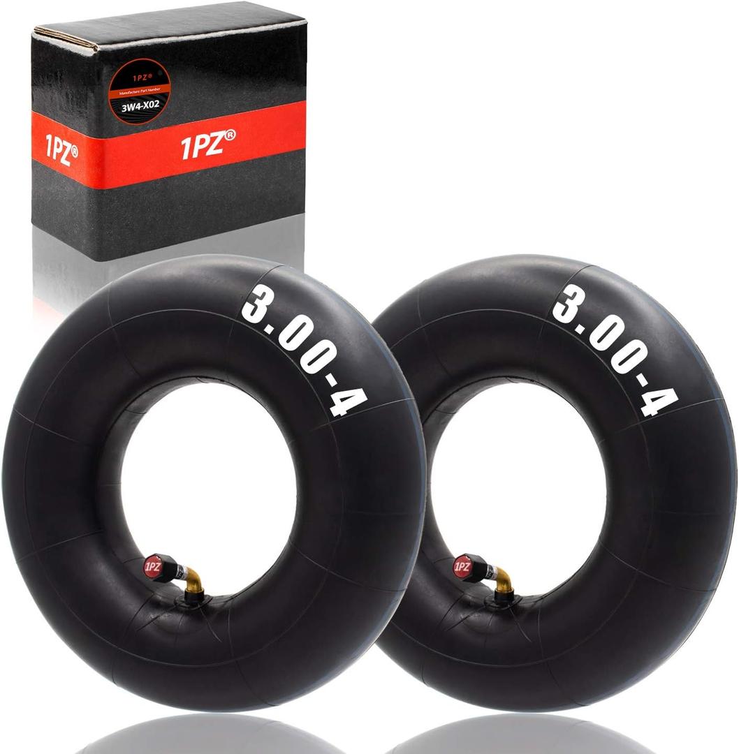 1PZ 3W4-X02 Heavy Duty 3.00-4 Inner Tube with TR87 bent Valve for Razor E300 E325 Scooter ATV Wheelbarrows Tractors Mowers Utility Dolly Hand Truck Generator Cart Mobility Scooter