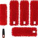 Reusable Microfiber Duster Refills Compatible with OXO & for MR.SIGA Duster- Washable Dusters Refill for OXO Good Grips Extendable Duster for Cleaning, 4 Pack (Handle is Not Included)