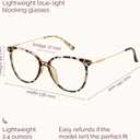 Gaoye Blue Light Blocking Glasses - Trending Round TR90 Frames, Metal Arms, UV400 Protection - Matching Soft Case