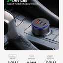 Car Charger for iPhone 17/17 Pro Max USB C Fast Charger,2Pack 90W 3-Port Charger Adapter for iPhone 16/16 Plus/16 Pro/16 Pro Max/15/14/Pro Max/AirPods4/ iPad Pro/Mini, (USB C to C Cable)