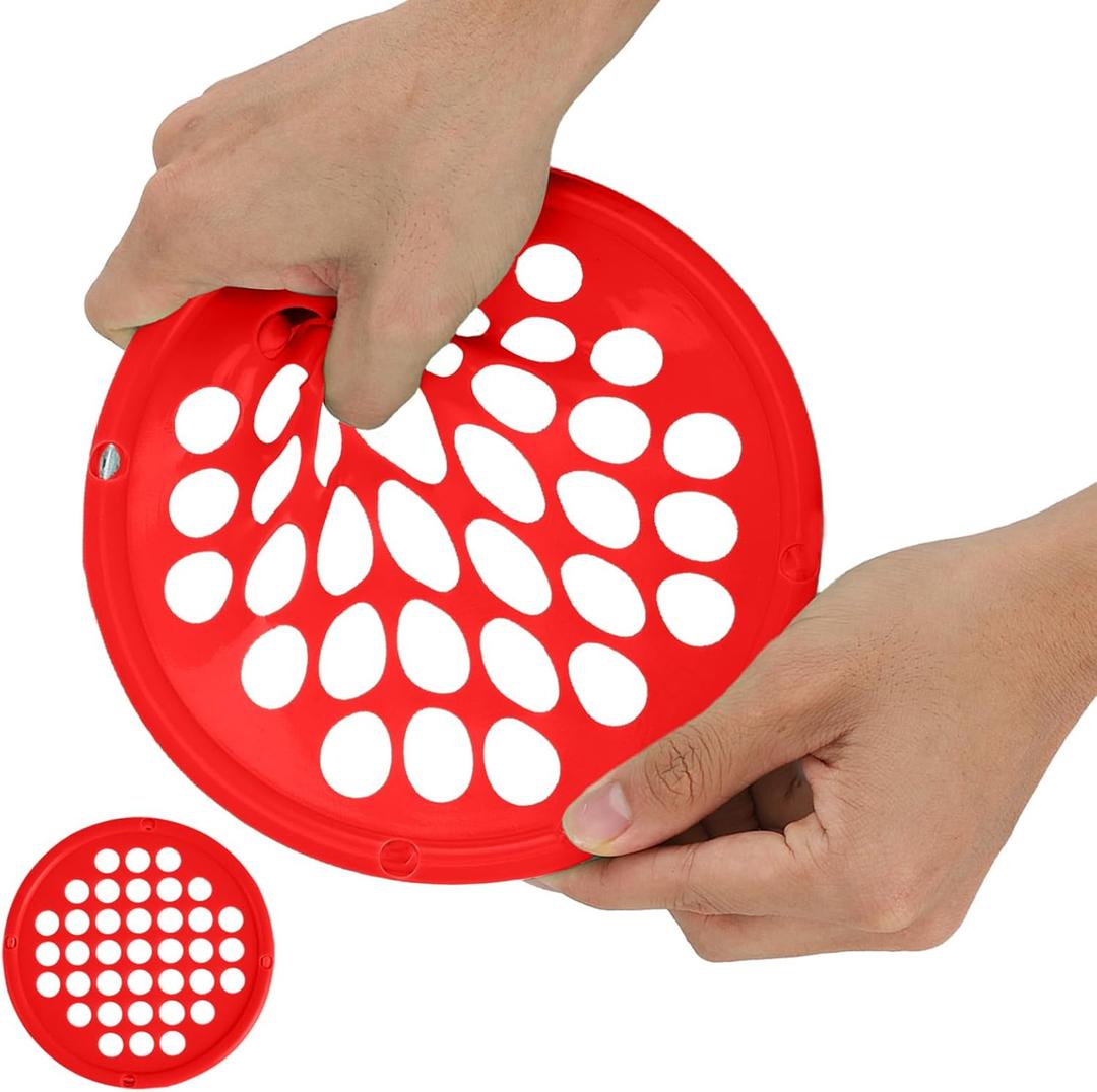 Hand Exercise Webs for Physical Therapy, Hand Grip Strengthener, Finger Exerciser, Portable Size, Latex Free, 7" Diameter (Medium-Red)