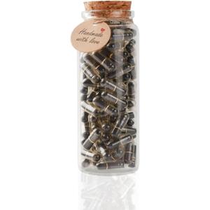 Capsule Letters Message in a Bottle Glass Gift for Lover Favor Bottle Love Letter Valentine's Day Gifts (Black Color 110pcs)