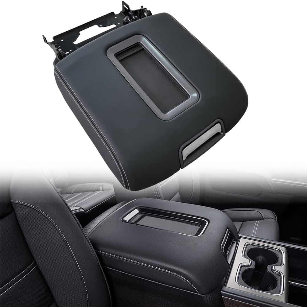 Silverado Center Console Cover, Console Lid fit for 2014 2015 2016 2017 2018 2019 2020 Chevrolet Tahoe Chevy Suburban GMC Sierra 1500 2500 3500 2500HD 3500HD Yukon XL Armrest Cover 0227083AA