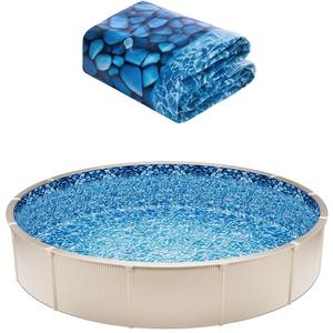 VEVOR 24-ft Round Above Ground Pool Liner, Overlap Pool Liners, Standard Gauge Vinyl, 48-to-54inch Wall Height, Designed for Steel Sided Above-Ground Swimming Pools
