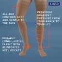 JOBST Relief Knee High Graduated Compression Socks 20-30mmHg - Comfortable Unisex Design - Open Toe, Beige, Medium