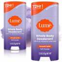 Lume Whole Body Deodorant - Smooth Solid Stick - 72 Hour Odor Control - Aluminum Free, Baking Soda Free and Skin Safe - 2.6 Ounce (Pack of 1) (Soft Powder)