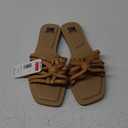 SM New York Tan Sandals with Woven Straps,  Size 10, Brown