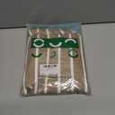 JELLYMONI 100% Natural Cotton Striped King Pillowcases Set, 2 Pack Khaki and White Stripes Pattern Printed Pillow Covers with Envelope Closure(Pillows are not Included) (1608)