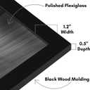 Americanflat 22x29 Poster Frame with Polished Plexiglass - Black Picture Frame - Wide Photo Frames Made of Engineered Wood for Vertical or Horizontal Wall Display - Epic Collection - Black