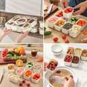 Snackle Box Container | Made with Food-Grade Durable Plastic | 8 Compartment Snack container with lid and Handle | Dishwasher Safe Snackle Box | perfect for Kids, Adults,Traveler and for picnic