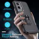 Janmitta Compatible with Moto G Stylus 5G 2024 Case with Screen Protector,Heavy Duty Shockproof Full Body Phone Cover Built in Metal Ring Holder Kickstand,Black Matte