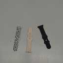 3 Pack Leopard Engraved Bands Compatible with Apple Watch Band 41mm 40mm 38mm 42mm 44mm 45mm 46mm 49mm Women, Soft Silicone Cheetah Embossed Sport Strap for iWatch Series 10 9 8 7 6 5 4 3 2 1 Ultra (DGrey & Black,Starlight&Black,Starlight&Nude Tan)