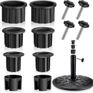Hotop 12 Pcs Patio Umbrella Parasol Base Stand Hole Ring Plug Cover Umbrella Stand Replacement Part Patio Swing Chair Parts