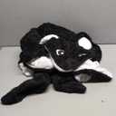 Wearable Whale Blanket Onesie for Adult Costume, Super Soft Comfortable Whale Hoodie, Black Whale 2XL (2XL for 67-71in Height)