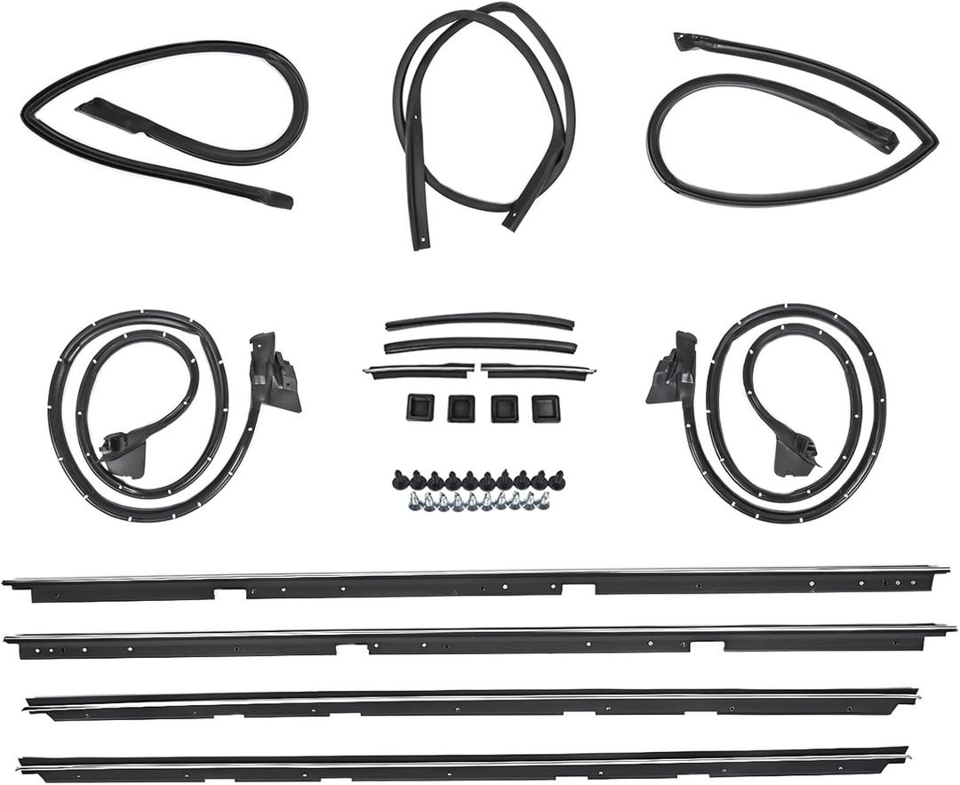 Set of 17 Door Tailgate Weatherstripping Seal Kit Replacement for Chevy El Camino GMC Caballero 1978-1987 2135478