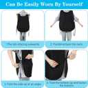 Nogeqi Cobbler Apron, Waterproof Apron with Pockets, Adjustable Cleaning Aprons for Women Men Painting, Work, Hairstylist, Kitchen(Black Unisex) (Black)