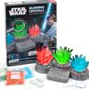 STAR WARS Glowing Crystals Kit - Grow 3 Colorful Crystals With Light Up Display Stand - Gift for 8 Year Old Boys, Star Wars Merch and Toys