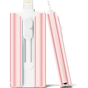 MFi Certified 512GB Flash Drive for iPhone Thumb Drive, USB Memory Stick iPhone Flash Drive Photo Stick for Photos Videos, High Speed External Storage Jump Drive for iPhone/iPad/Android/PC(Rose Pink)