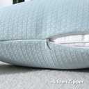 FUTEI Blue Decorative Throw Pillow Covers 18x18 Inch Set of 2,Soft Chenille Triangle Check Pattern Cushion Case,Modern Home Decor for Couch Bed Living Room