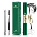 KEYYOU Lash Bond and Seal Cluster Lash Glue for Lash Clusters Strong Gentle Comfortable Bond and Seal Waterproof Mascara Wand Individual Lash Glue 5ml+5ml（Black)