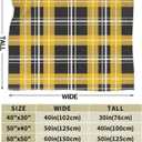 Yellow Black Plaid Throw Blanket Fluffy Fleece Blankets Soft Lightweight Travel Blanket Indoor Outdoor Blanket for Couch Sofa Bed 80"x60"