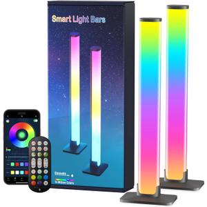 Barhootao RGB Light Bar,Smart LED Light Bar for Room,16 Million Colors,Three Control Modes,Dynamic Music Sync Mode,213 Preset Modes,USB InterfaceWithout Adapter