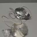 Crystal Pendant Light, 1-Light Mini Diamond Prism Hanging Ceiling Light with Brushed Nickel Finish, Color Changing LED Small Chandelier for Kitchen Island, Dining Room, Bedroom, Hallway, Bar