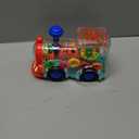 Transparent Sensory Train Toy -Interactive Light up Toys for Kids- Musical Train Toys with LED Light for Toddlers- Colorful Moving Gears- Tummy Time Crawling Baby Toy