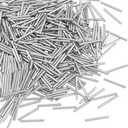 PH PandaHall 500pcs 15mm Long Stainless Steel Tube Beads Straight Tube Charms Metal Smooth Finding Beads for Jewelry Crafts Making Findings