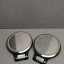 Amazon Basics Digital Kitchen Scale with LCD Display, Batteries Included, Weighs up to 11 pounds, Black and Stainless Steel, Set of 2