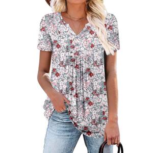 BETTE BOUTIK womens dramatic shirt loose fit button down shirts pleated womens plus size tops women work tops GrayPink Large (Blue)