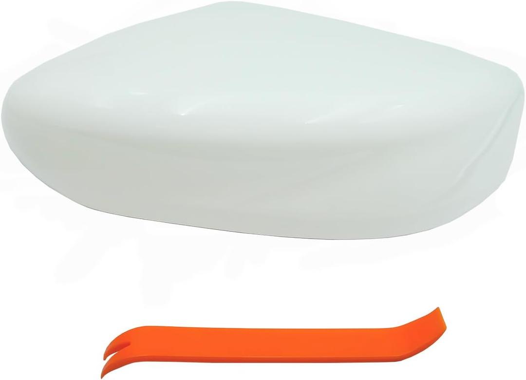 Left Driver Side Mirror Cover Cap Compatible with Nissan Altima 2013-2018 White