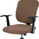 Celevingne Office Chair Cover Universal Rotating Chair Slipcovers Stretch Removable Protector Computer Chair Seat Cover (Brown, Chair Seat Cover + Backrest Cover)