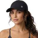 TOP-EX Cooling UV 50 High Ponytail Baseball Cap for Women - Most Women Start with S/M - Breathable for Running Golf Sports (Black)