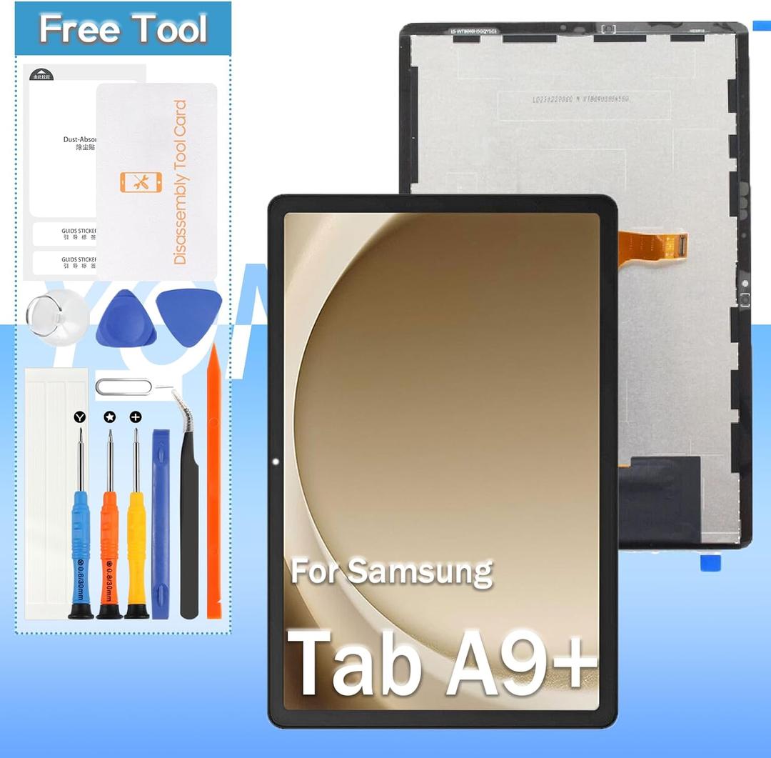 Yondista Screen Replacement for Samsung Galaxy Tab A9+ SM-X210, SM-X215, SM-X216B for Sasmsung Galaxy Tab A9 Plus 11.0"" LCD Display Digitize Assembly Repair Part with Tools, Black