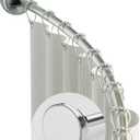 Zenna Home Curved Tension Shower Curtain Rod, Rustproof, Satin Nickel, 50 to 72 Inches  Adjustable Shower Curtain Rod for Bathroom, Easy No Drill Install  NeverRust Tension Shower Curtain Pole