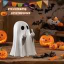 Halloween Decorations Ghost Figurine, Funny Scary Ghost Decorations, Spooky Halloween Home Party Decor Indoor, Cute Ghost Figurines for Home, Office, Desk Decor (A)