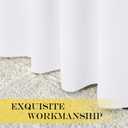 NICETOWN Room Darkneing Kitchen Curtain 45 inches Long - 50% Blackout Thermal Insulated Solid Grommet Sound & Light Blocking Drape Window Treatment for Bedroom (White, 1 Panel, W52 x L45)