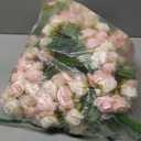 Jexine 240 Pcs Artificial Rose Flowers Bouquet Silk Realistic Flowers Bulk Centerpieces DIY Bride Fake Rose for Home Bridal Wedding Party Decorations(Pink and White)