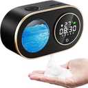 Automatic Soap Dispenser Touchless,Kitchen Bathroom,Modern Smart Home,USB Type-C Rechargeable,Long Battery Life,Time and Temperature Display,5-Level Adjustable,320ML 10.8OZ(Foam-Black)