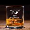 Pap Definition Whiskey Glass - Pap Whiskey Glass - Father's Day Gift - Whiskey Gifts For Him - Pregnancy Reveal Gift - Birthday Day Gift For Pap - Gift For Husband, 11oz, Transparent