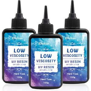 JDiction UV Resin, Upgrade 300g Low Viscosity Hard Thin UV Resin with Super Crystal Clear Resins Kit for Jewelry, Casting, Coating and DIY Craft