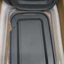 8-Piece Deep Glass Baking Dish Set with Plastic lids,Rectangular Glass Bakeware Set with Lids, Baking Pans for Lasagna, Leftovers, Cooking, Kitchen, Freezer-to-Oven and Dishwasher, Gray