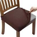 Dining Room Chair Seat Covers，Kitchen Chair Seat Cushions，Seat Covers for Dining Room Chairs Set of 6 pieces Dark Brown, Pattern May Vary