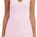 Topcloset Tennis Dress for Women with Shorts Athletic Golf Active Workout Dress with Pockets Easy Peasy Shorts (Pink, S)