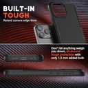 2 x NTG2023 New Designed for iPhone 15 Pro Max Case, Heavy-Duty Tough Slim Shockproof [2 Layer Structure][Military Grade Protection] Phone Case for iPhone 15 Pro Max(6.7 Inch), Black